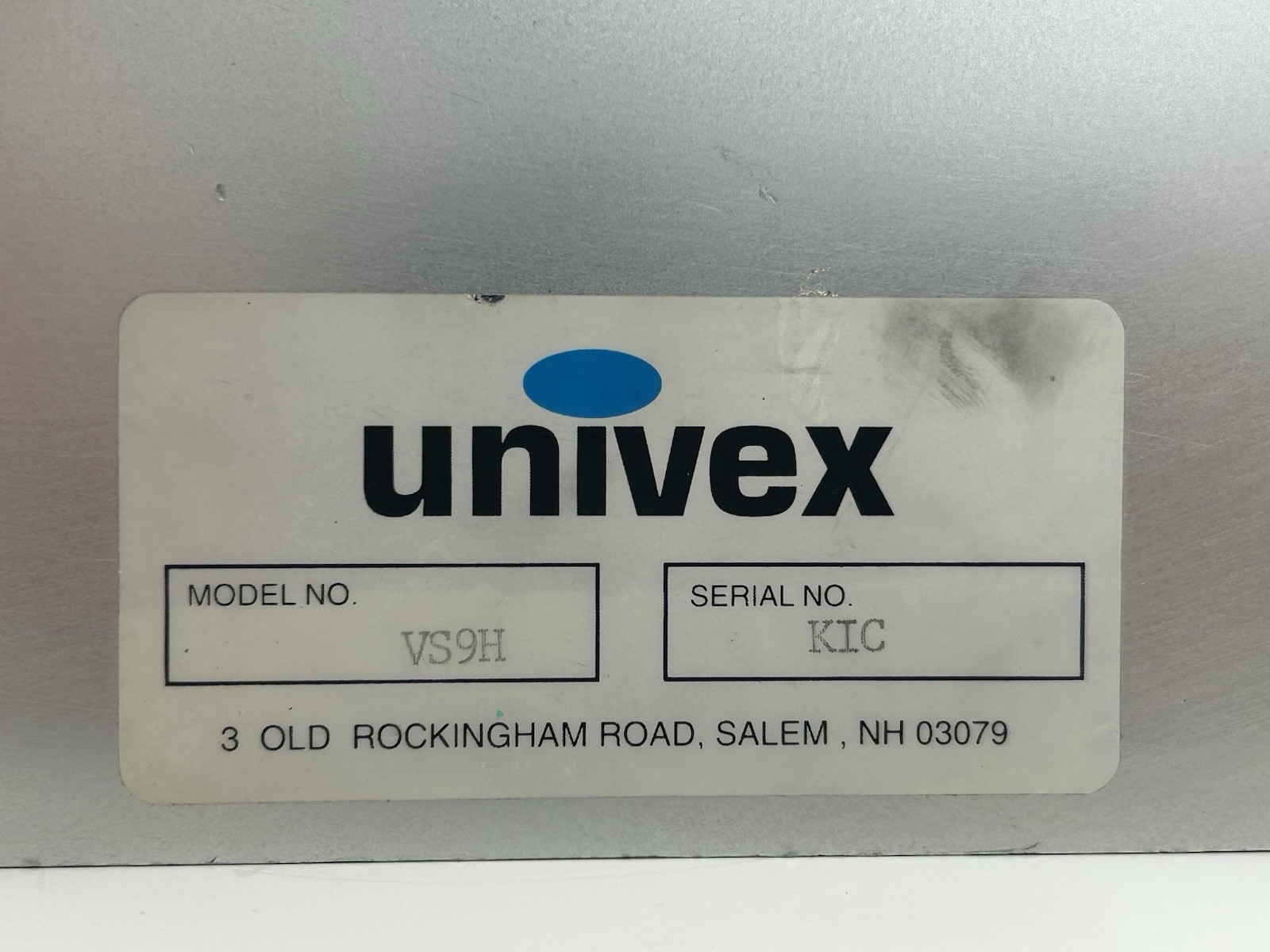 Univex VS9H Vegetable Cutter Attachment w/ Disc Plate Holder & Shredder/Grater