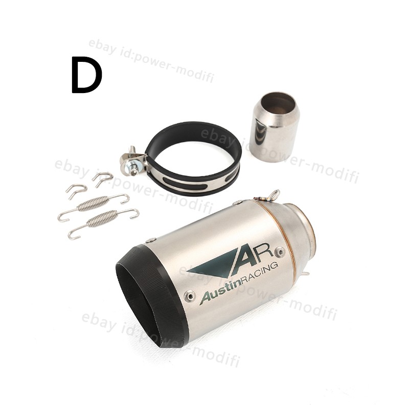 38-51mm Universal Motorcycle Exhaust Mufflers Pipe Carbon Tips For Yamaha Suzuki