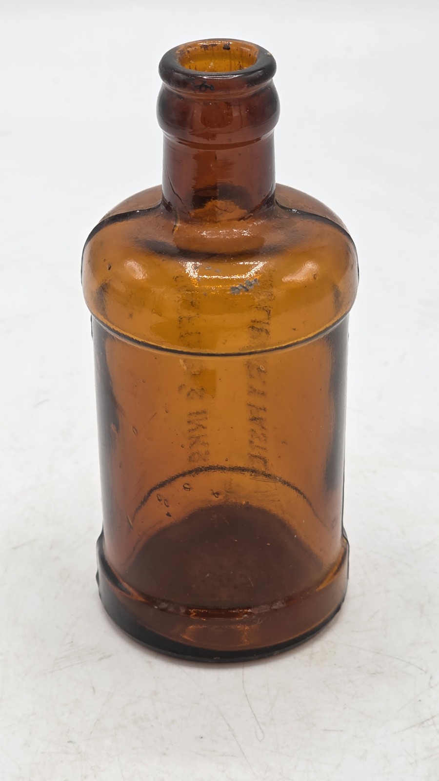 5.75" Sanford's Inks And Library Paste C. 1890 Antique Ink Bottle Applied Lip