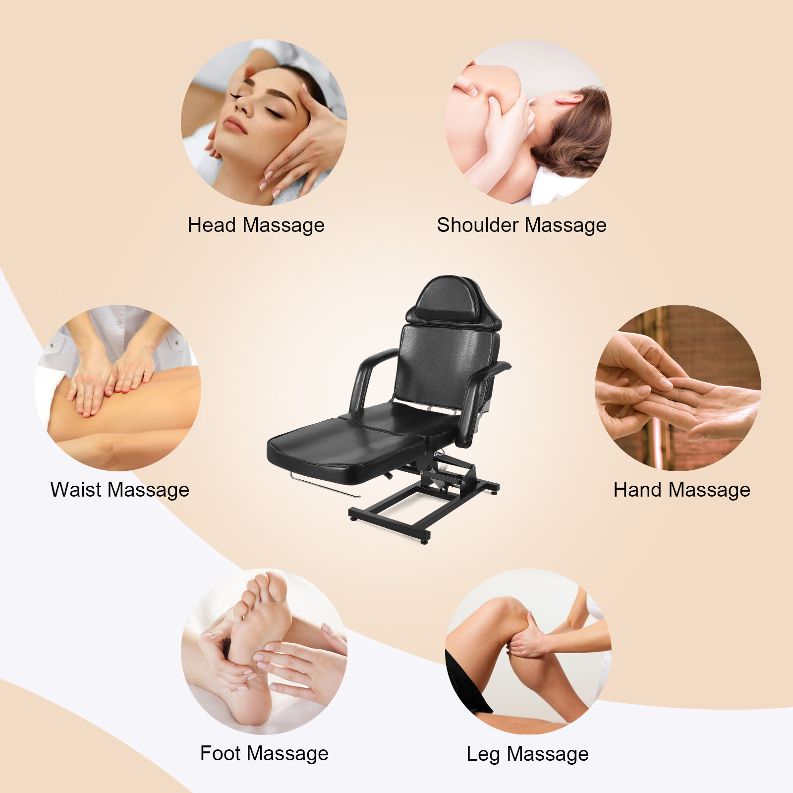 Electric Massage Table Facial Bed Tattoo Chair Salon Spa Beauty w/Remote Control