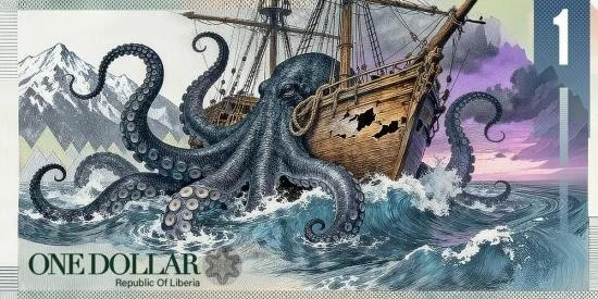 2026 Liberia The Kraken 1/10 oz .999 Silver Note Limited Edition - IN STOCK!