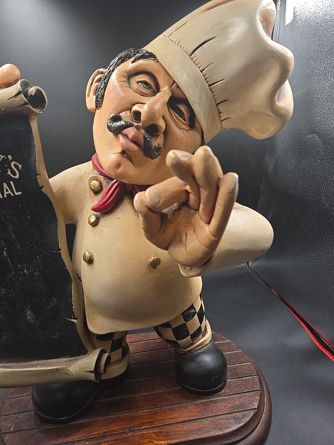 Peter Mook Pastry Cook Menu Display Chalkboard Restaurant Decor 18 inches Tall