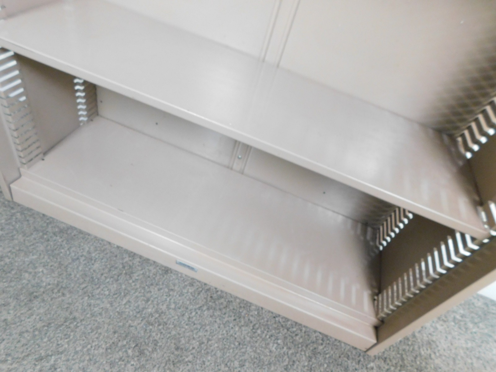 Large Steampunk Industrial Metal Adjustable Shelves Bookcase 42x36x12 VTG -SHIPS