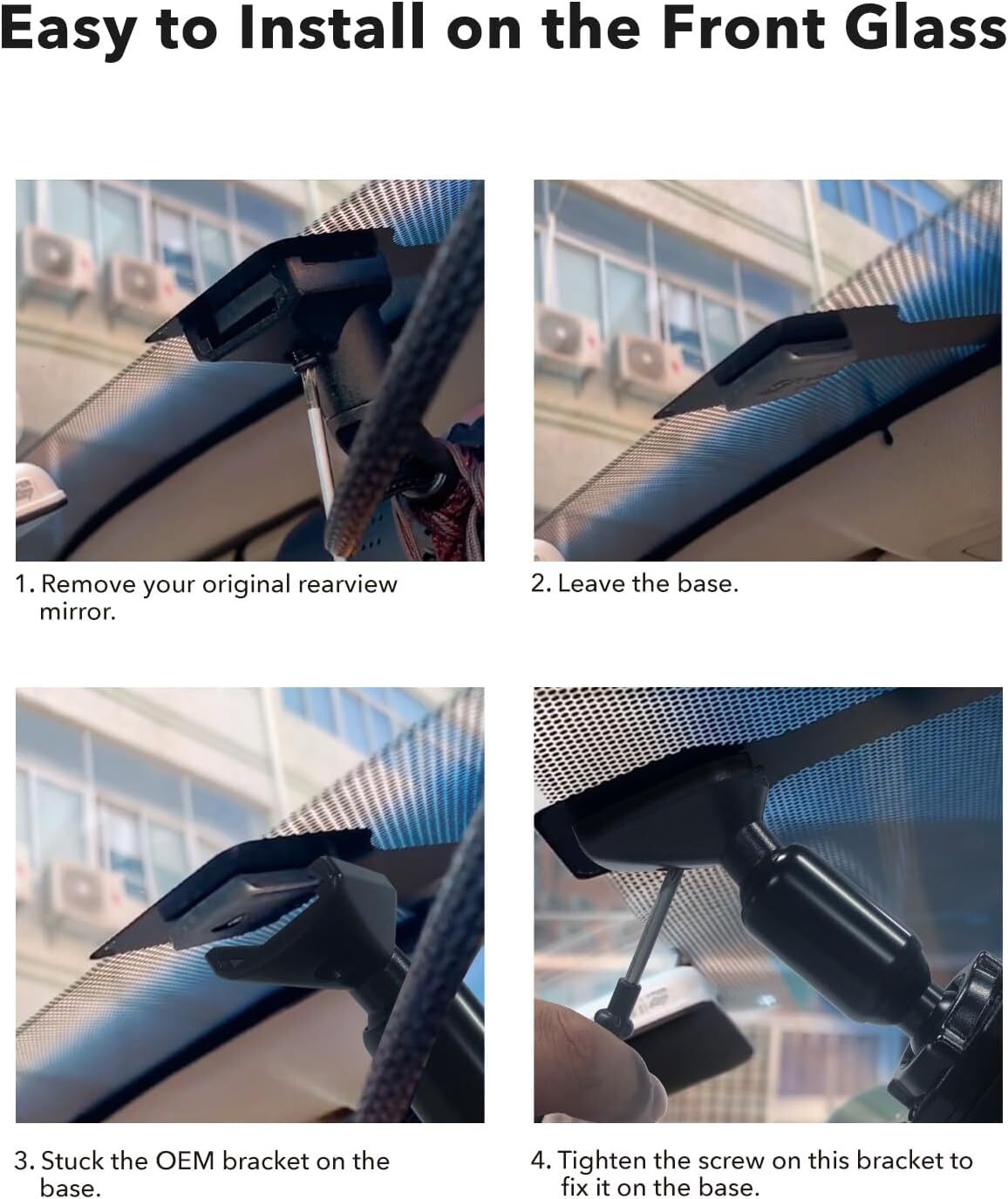 WOLFBOX OEM Bracket for Type-C G840S/G840H/G850/G900 Mirror Dash Cam