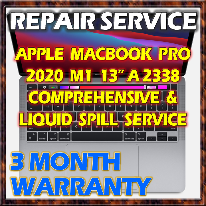MACBOOK PRO 13" A2338 M1 2020 MYDA2LL/A LAPTOP 820-02020-A LOGIC BOARD REPAIR
