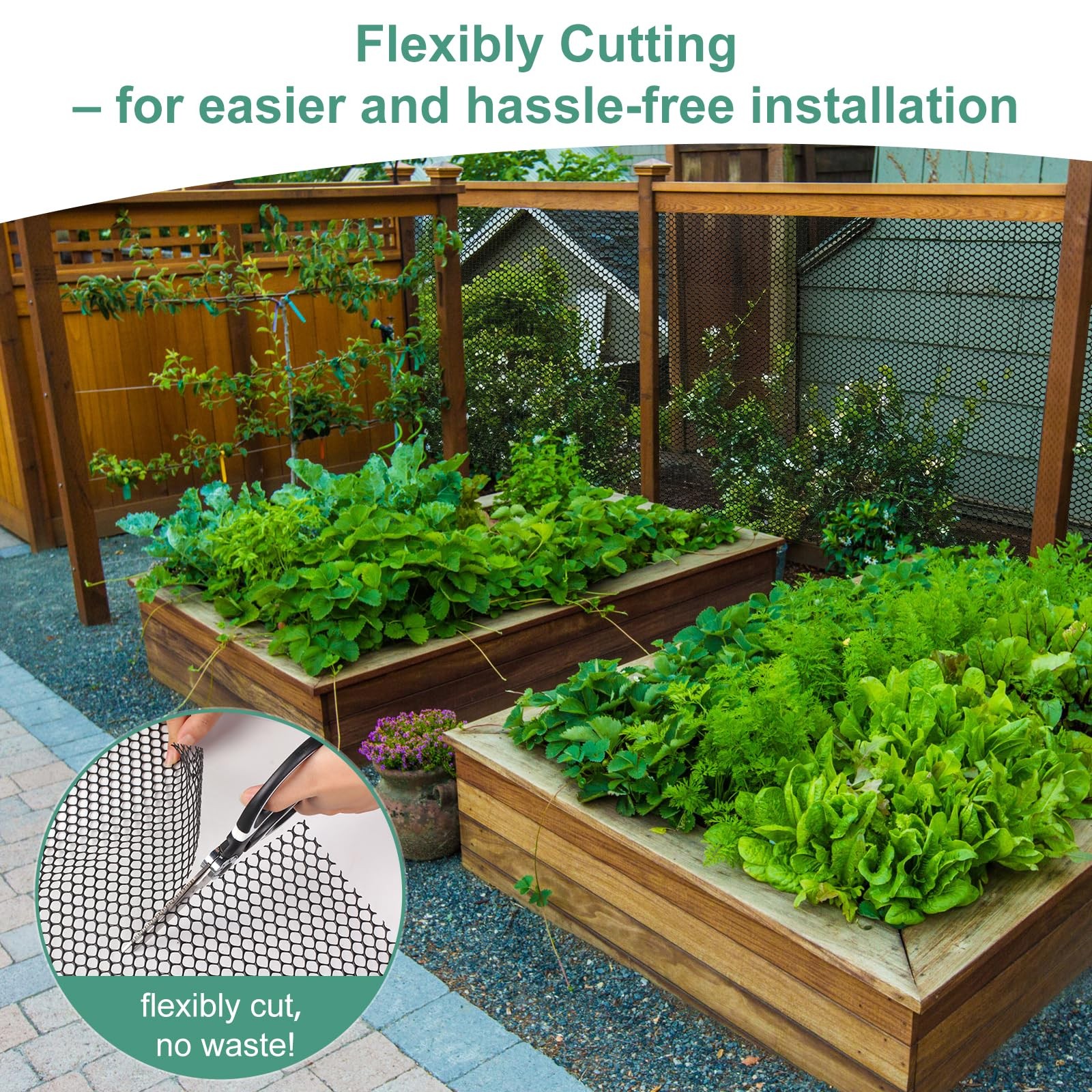 Plastic Chicken Wire15.7Ã—106 Plastic Wire Mesh FenceGarden Netting Fencing B