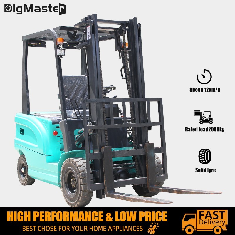 New 2024 2 Ton Rated Capacity Electric Forklift Lifter Lift Truck Two-stage mast