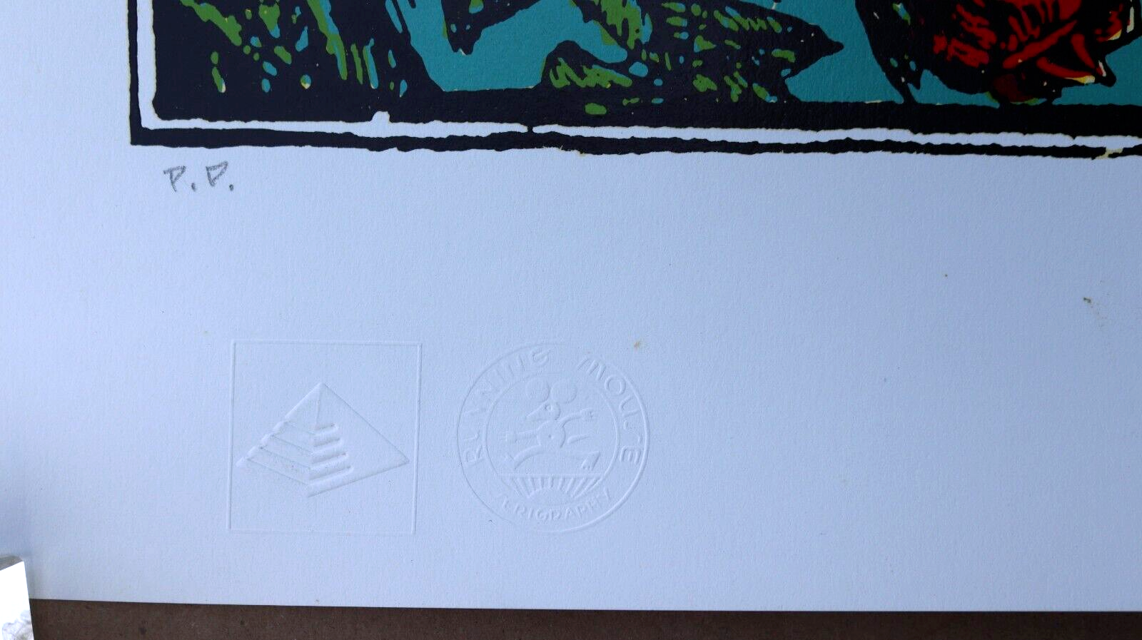 GRATEFUL DEAD SKELETON & ROSES POSTER PRINT ART SIGNED STANLEY MOUSE 29x22"