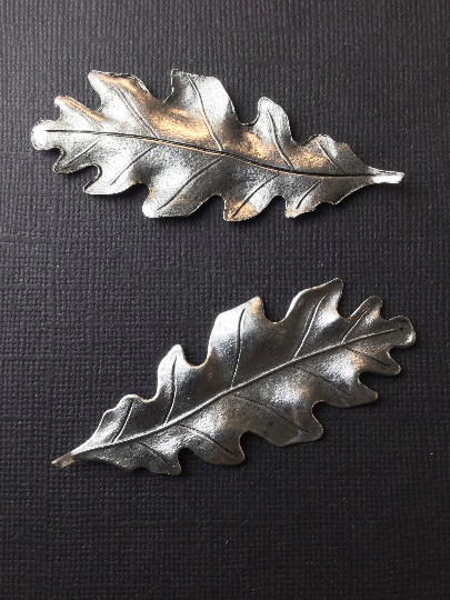 32984 Matte Silver Oxidized Victorian Oak Leaf Jewelry Finding