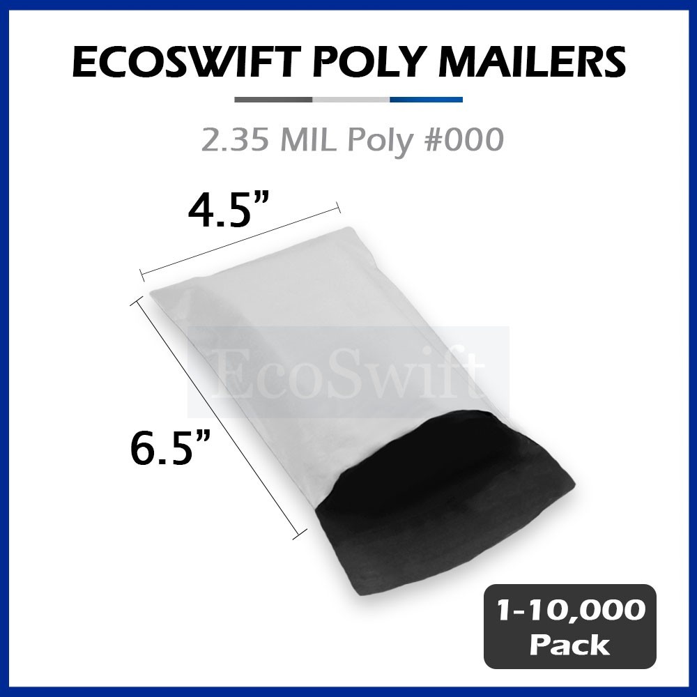 eBay Standard Envelope 6.5x4.5 Poly Mailers Bags 25 50 100 250 500 Bulk 2.35 MIL