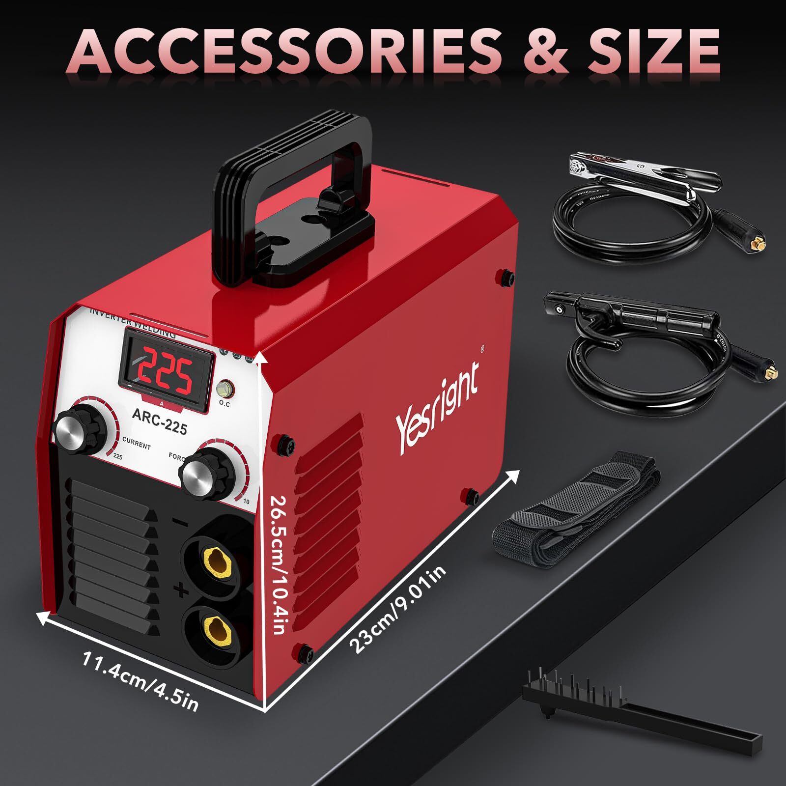 YesRight 225A Dual Voltage 110V/220V Portable Stick Welder