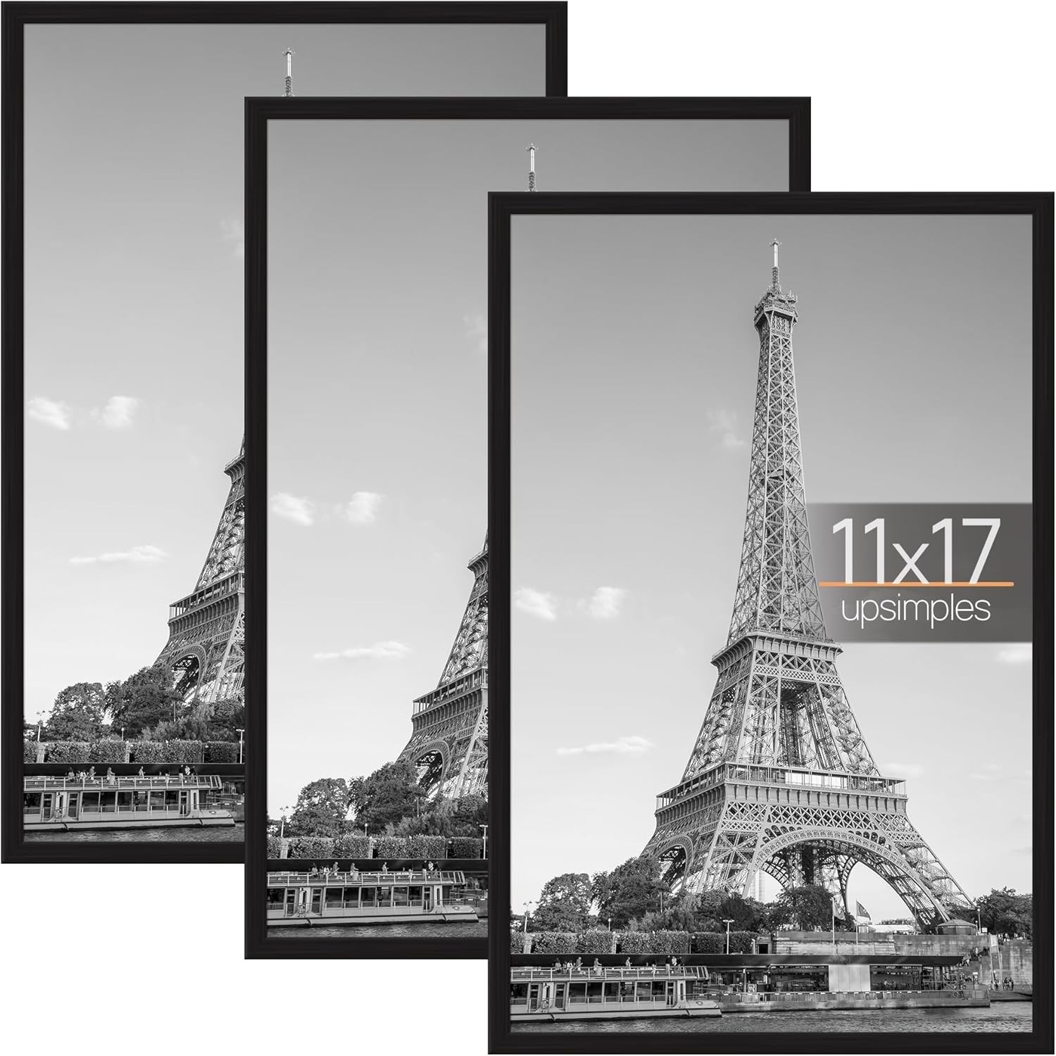 11X17 Picture Frame Black 1 or 3 Pack 11 X 17 Frame Horizontal or Vertical Wall