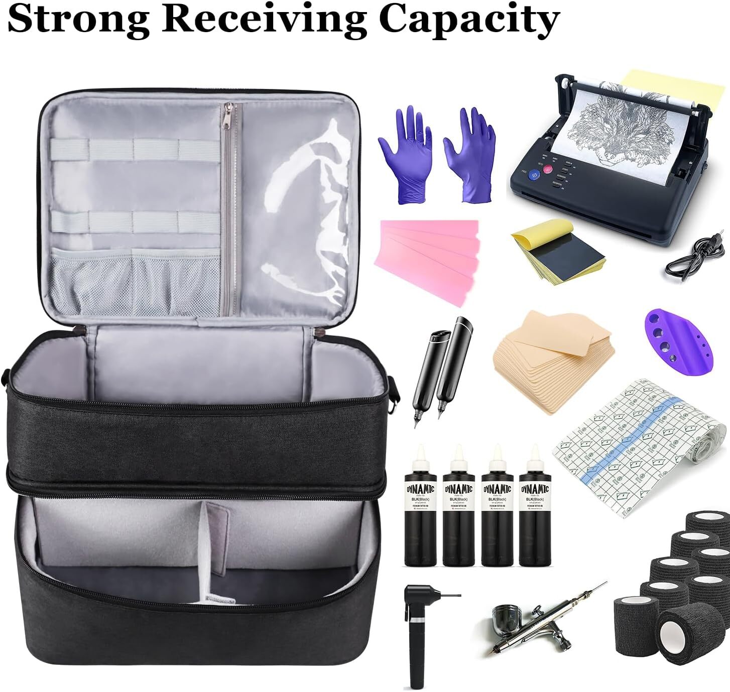 Tattoo Carrying Case Tattoo Supplies Organizer Tattoo Kit Box Case Tattoo Equipm