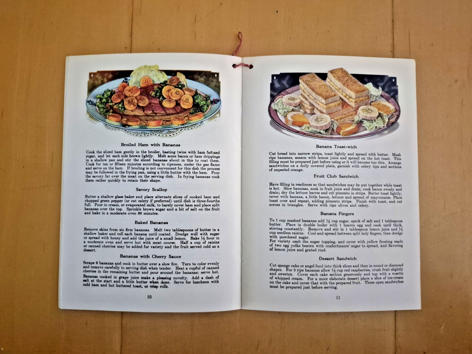 Vintage 1929 YES! HOME MADE BANANA RECIPES Bauerlein Advertising Recipe Booklet