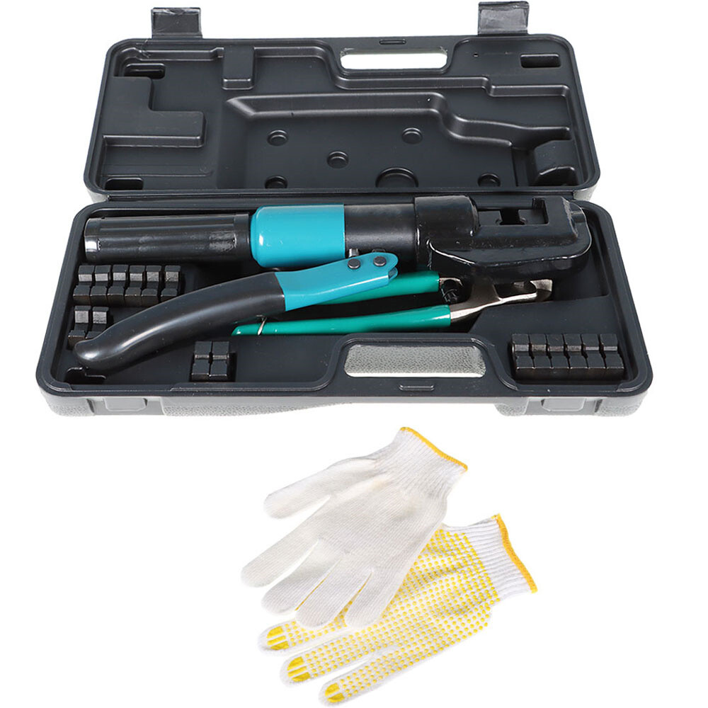 10 Ton Hydraulic Crimper Crimping Tool WIth 9 Dies Wire Battery Crimper Tool New