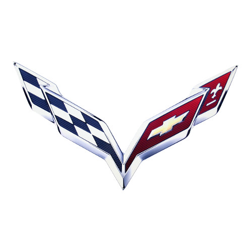 2014 -2019 Corvette C7 Crossed Flags Wall Logo Steel Metal Sign Art 40''X27''