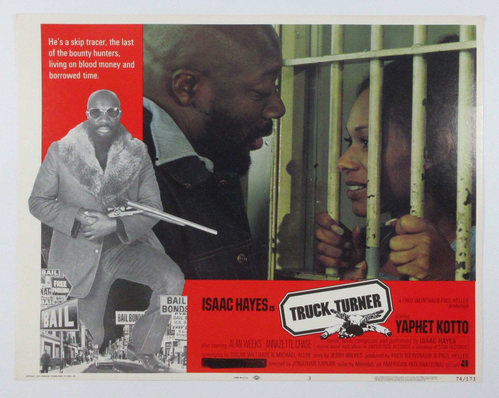 Blaxploitation Film Movie Truck Turner Isaac Hayes Original Lobby Card Set 1974