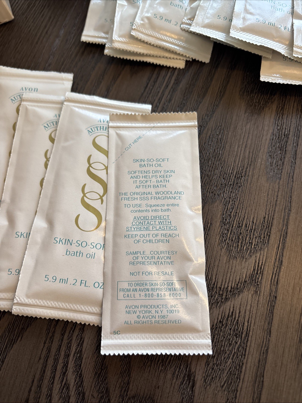 Avon Skin So Soft Original Bath Oil Sample Pack Of 10 - .2 Oz Each New Set Of 2