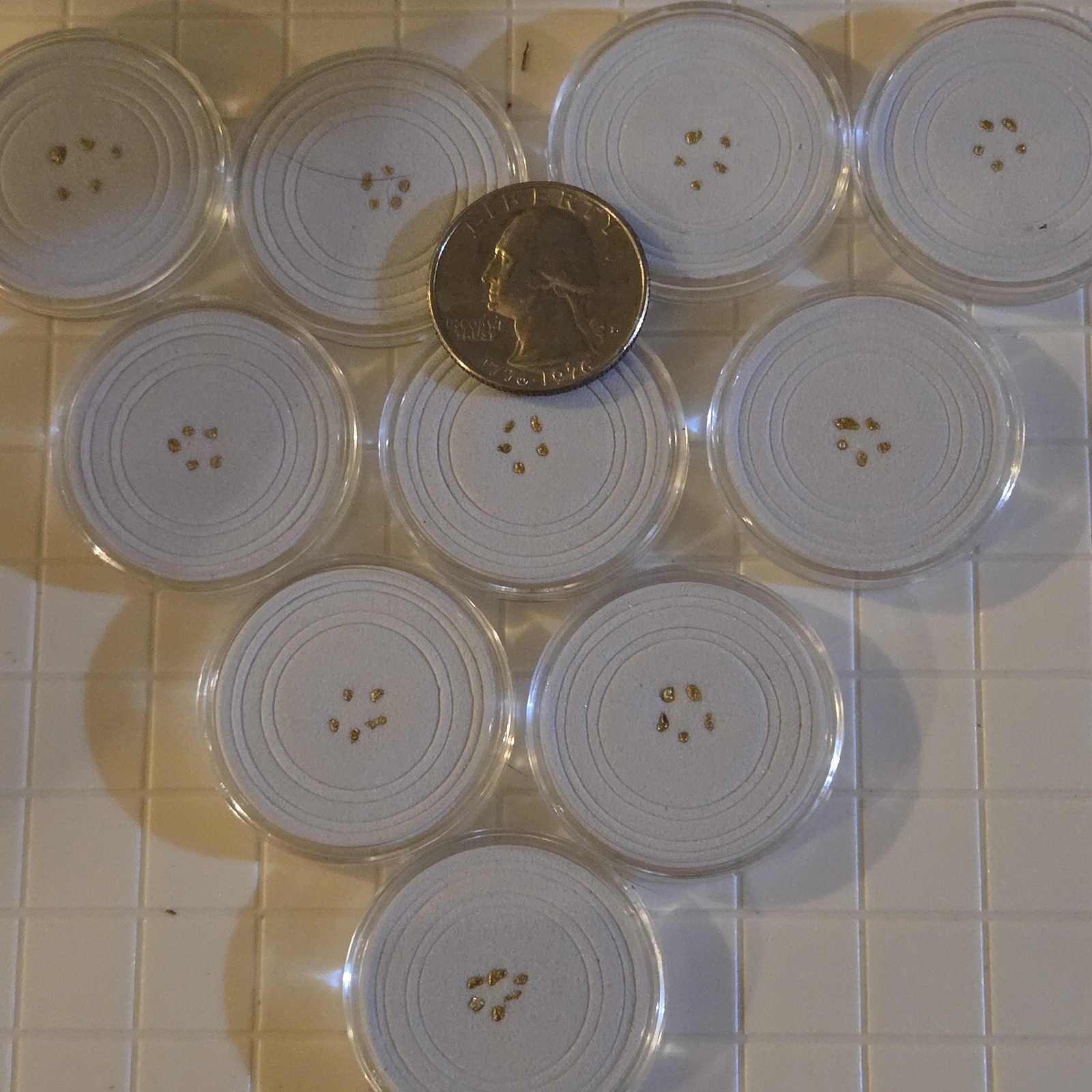 Beautiful 25 Mesh Natural Gold Nuggets (5 Piece Lot) In Unique Gift Box