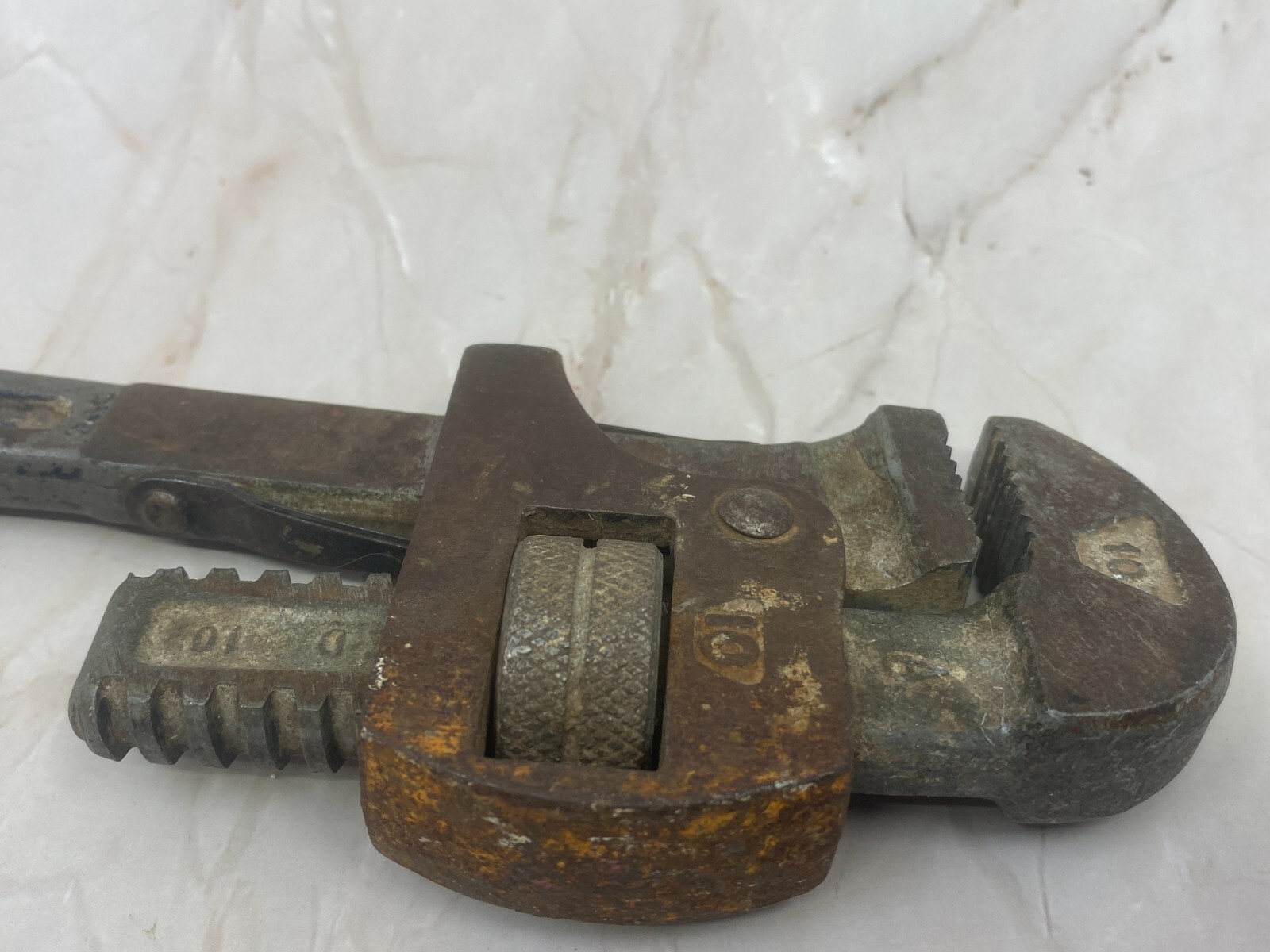 Vintage Adjustable Pipe Wrench Billings 10 A Made In USA Drop Forged