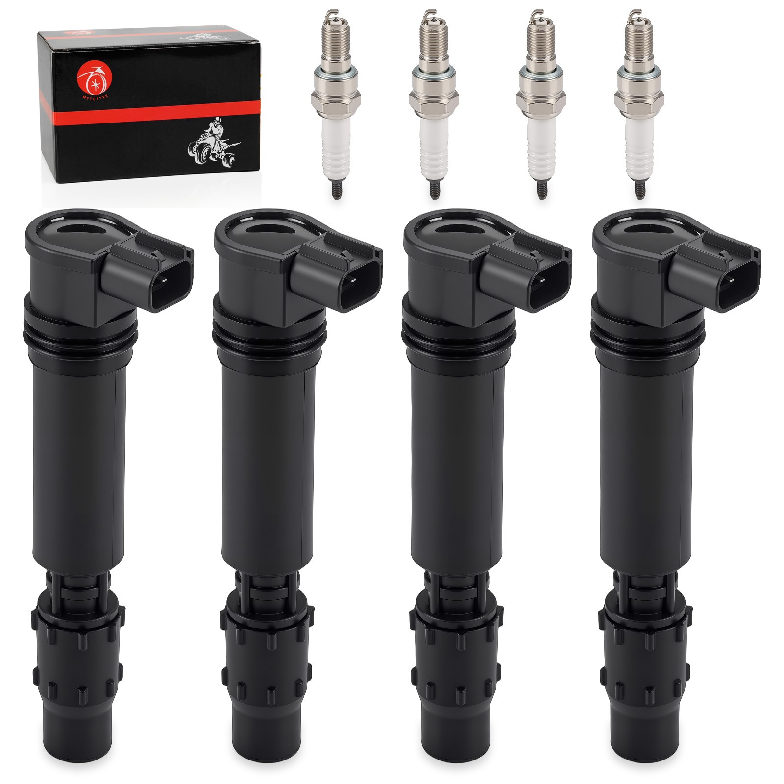 2004 2005-2007 For Honda CBR1000RR Ignition Coils & Iridium Spark Plug Set of 4