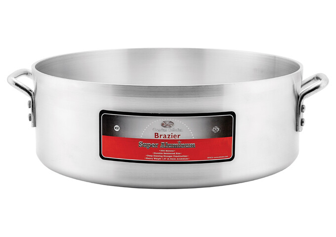 Winco USA AXHB-15 Super Aluminum Braizer, Extra Heavy Weight, 15 Quart, Aluminu