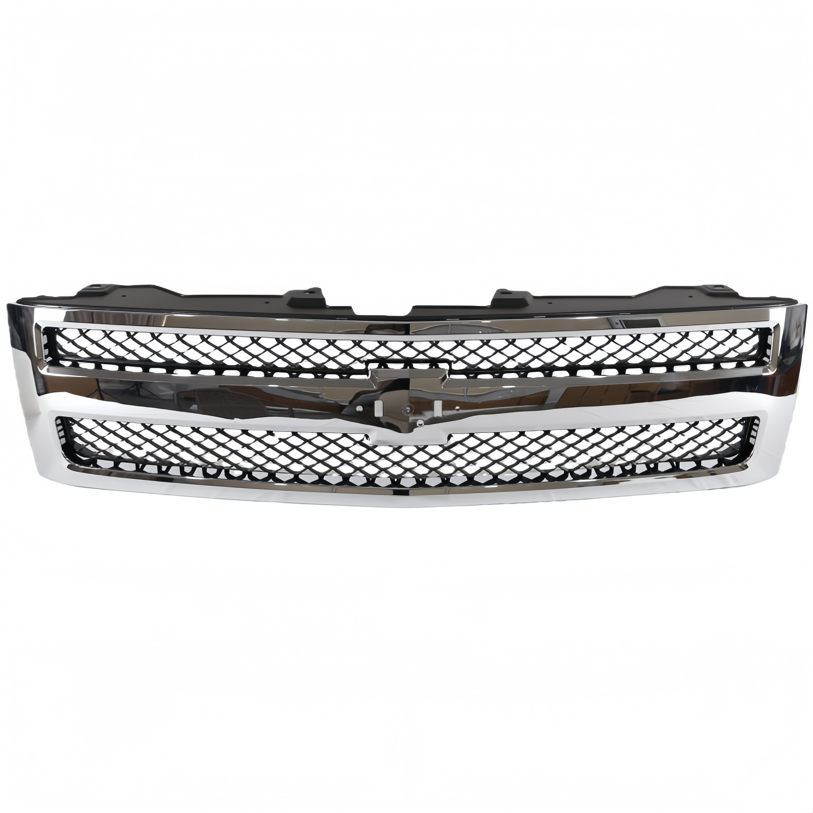 For Chevrolet Silverado 1500 2007-2013 Front Bumper Grille Chrome w/Black Insert