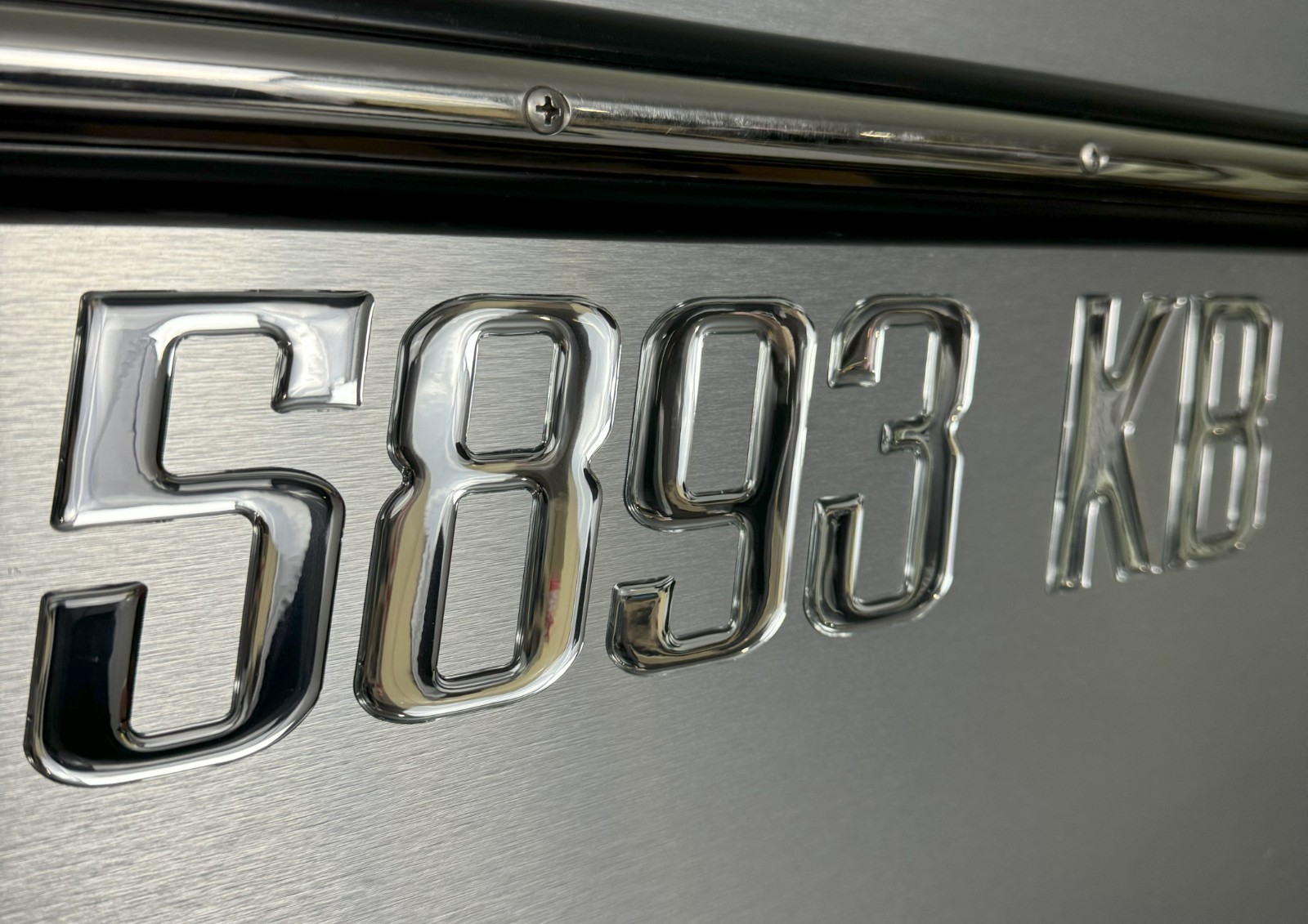 Chrome Boat Registration Numbers Letters 3D Raised Domed Marine Decals