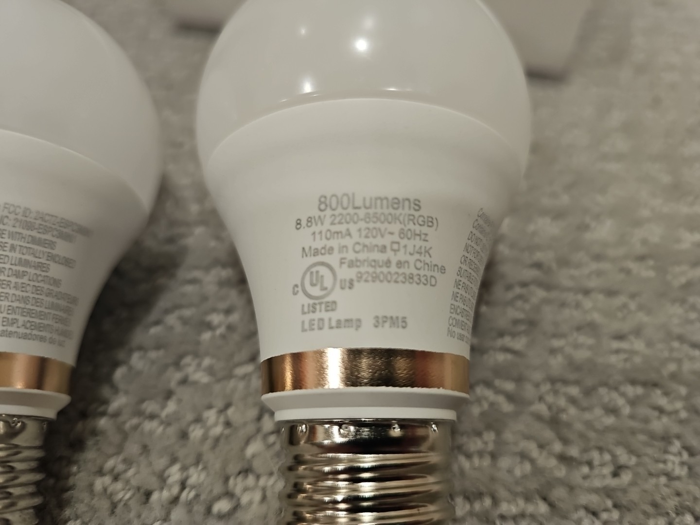 2 PACK Philips Wiz LED Wi-Fi Smart Bulb Full Color 60W REPLACEMENT 2 BULBS LB27