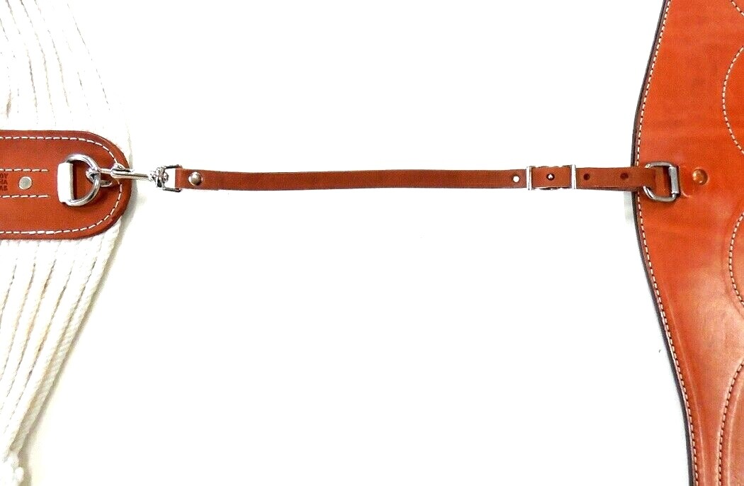 Cinch Connector Strap Chestnut Leather 1/2" x  18" w/Bolt Snap