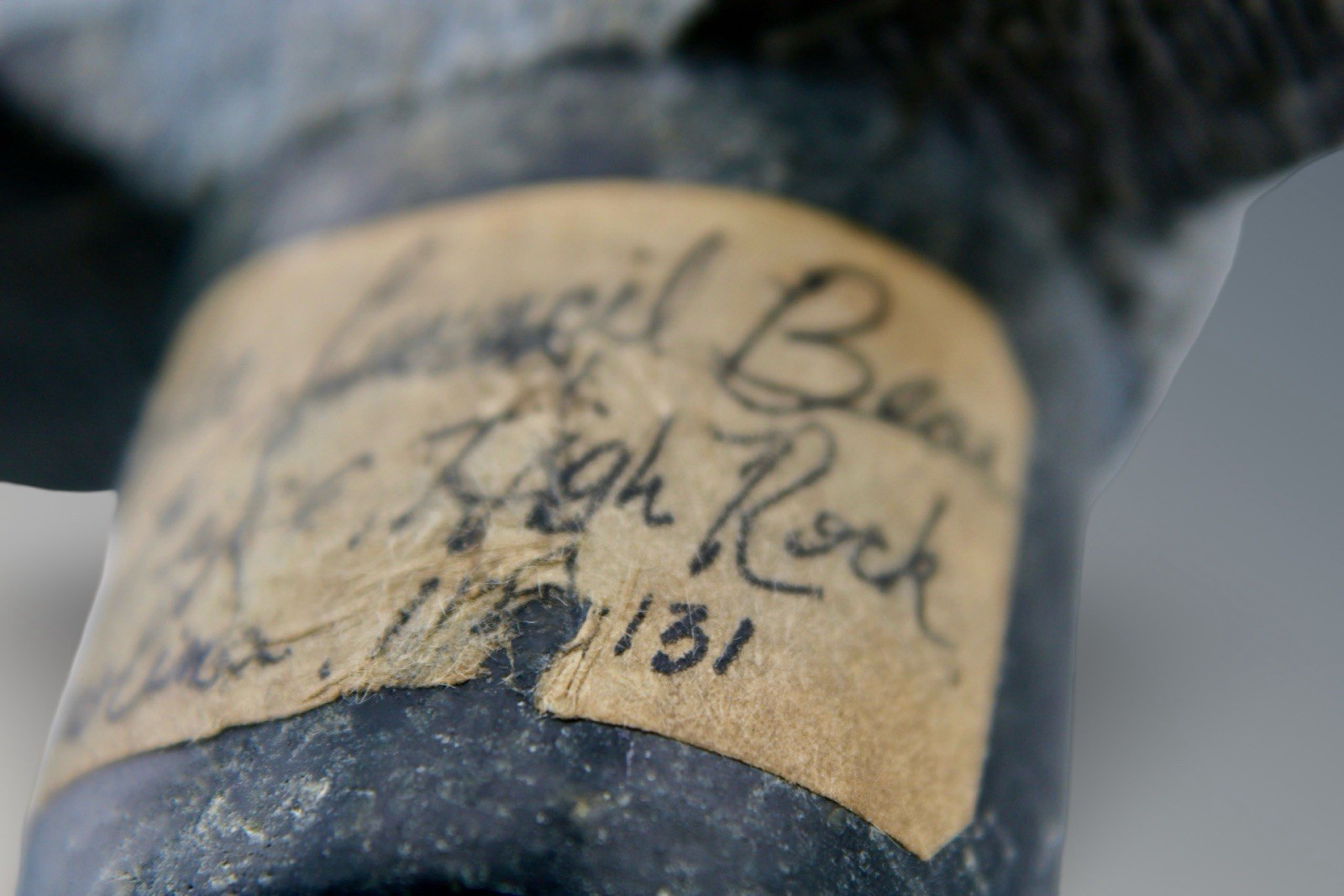 Cherokee Council Bear Effigy Pipe Late 19th Century NC High Rock 13” Long