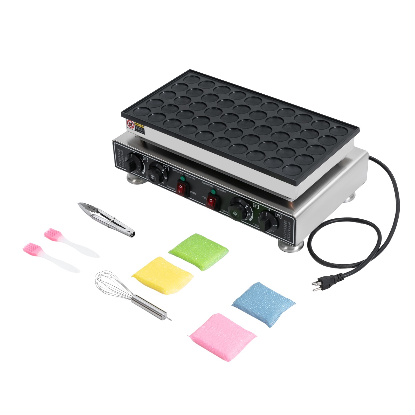 110 V 50 Hole Electric Dutch Poffertjes Mini Pancake Baker Maker Machine New