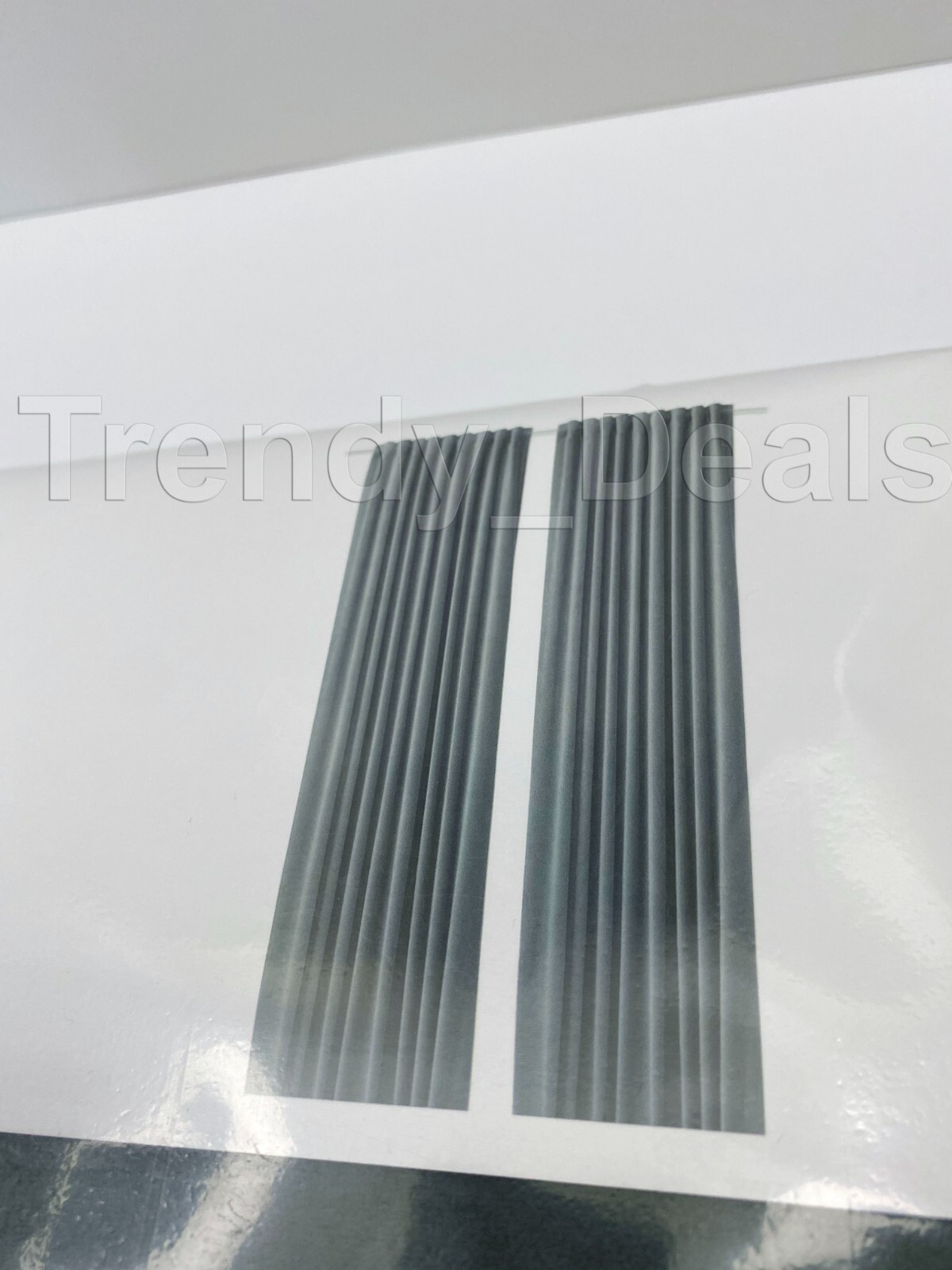 Ikea SANELA Velvet Curtains Room Darkening 2 Panels 1 pair Gray-Green 55" x 98"