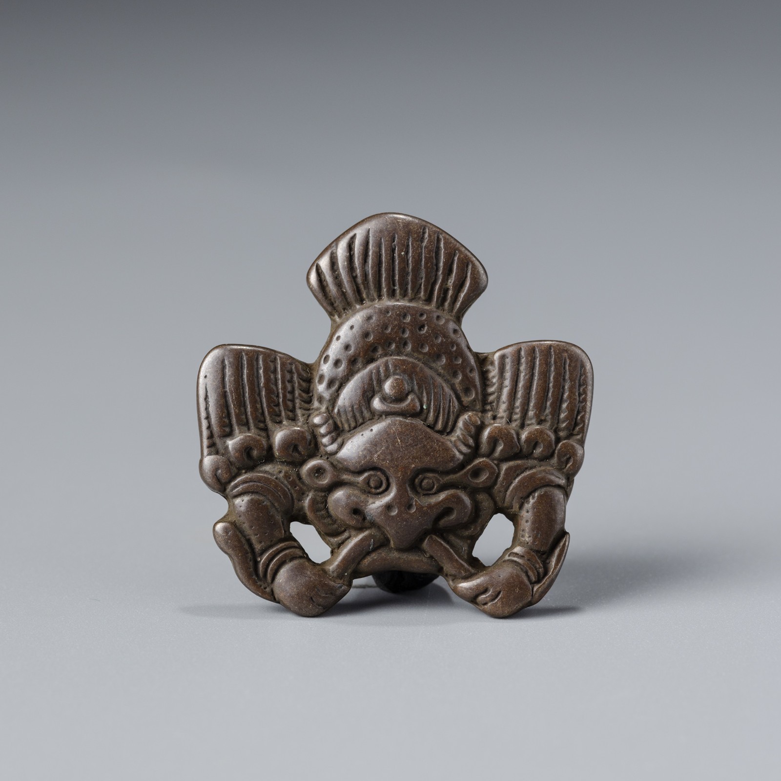 Antique Tibetan Bronze Redpoll Winged Garuda Amulet