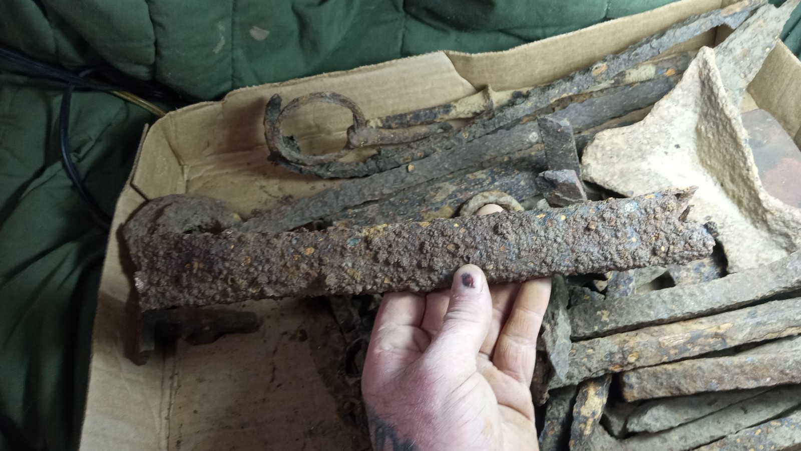 Dug civil war 30 lbs lot of Iron relics from Fort Backcreek Hedgesville WV relic