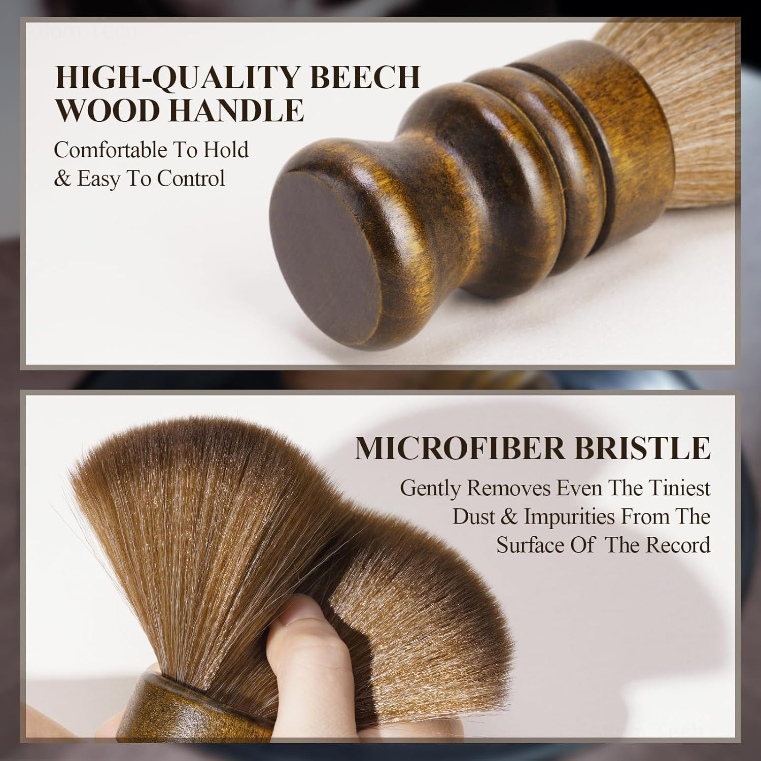 Nihome Vinyl Record Cleaning Brush, Anti-Static Soft LP Record Cleaner, Vinyl Du