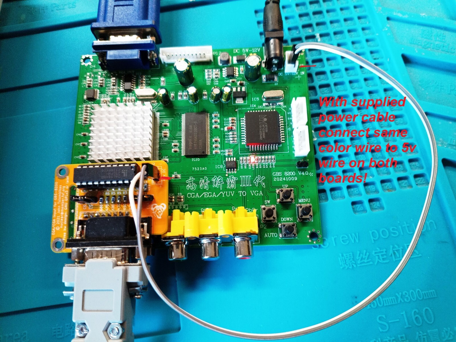 CGA - EGA Upgrade board for GBS8200 or GBS8220 Get REAL CGA EGA to VGA