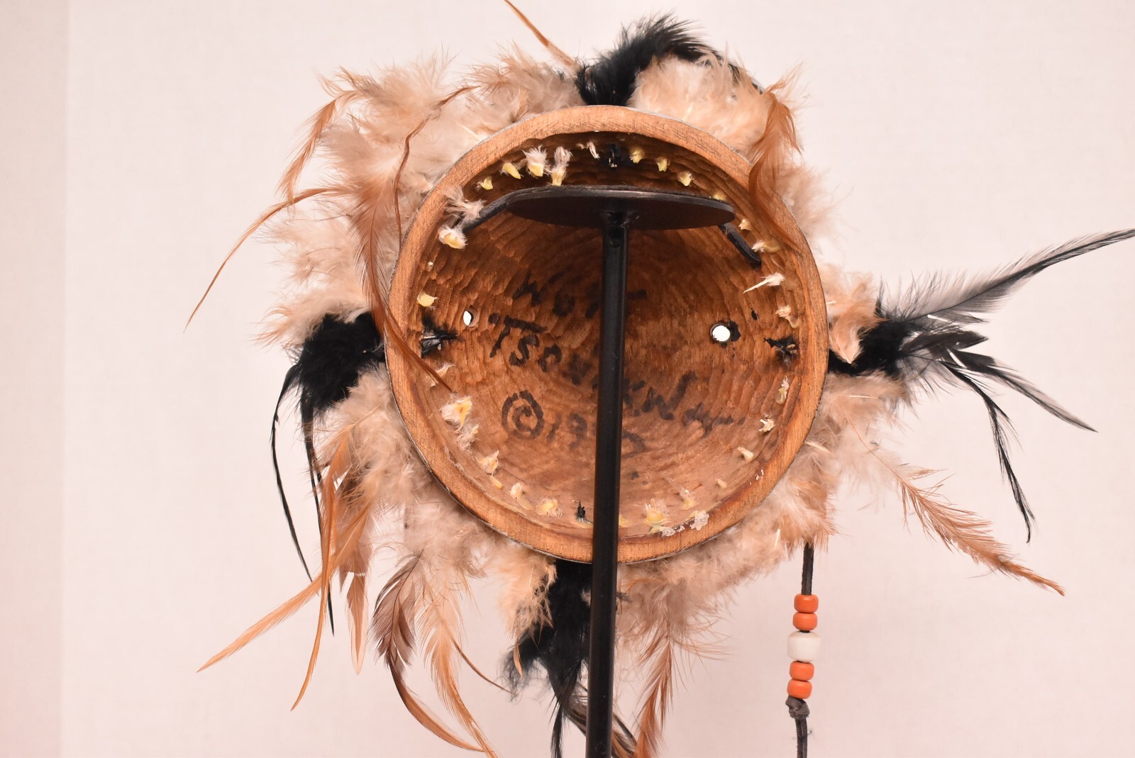 Native American Tsimshian Raven Pacific NORTHWEST COAST BIRD Mask Signed Carved