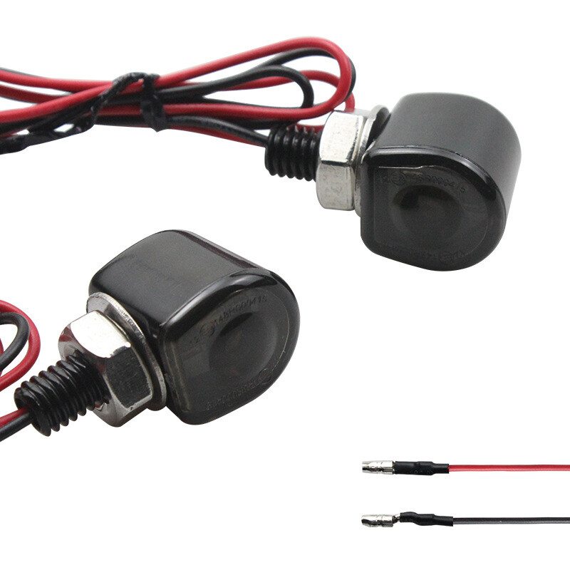 Universal 2X LED Motorcycle Turn Signals Indicator Amber Blinker Light Mini Lamp