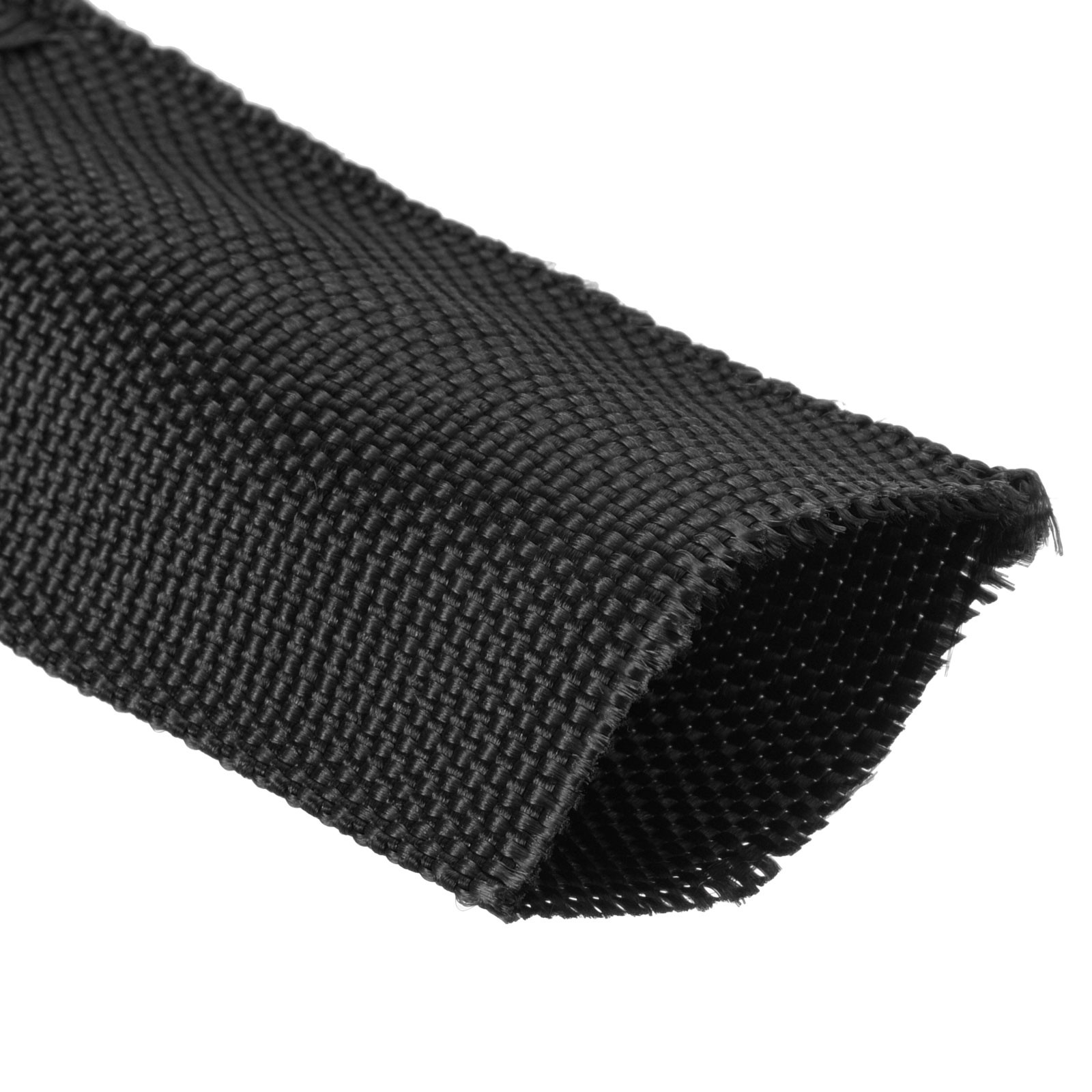 10Ft*45mm Polyester Rope Protector Cable Cover Rope Protective Sleeve Black
