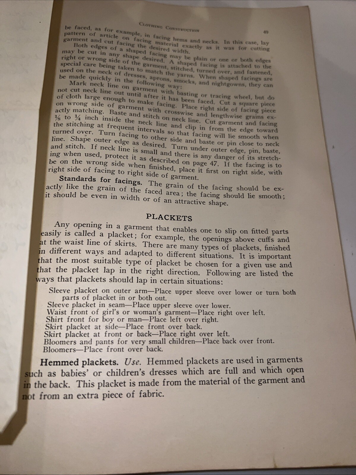Clothing Construction Mary C. Whitlock 1933 Vintage Sewing Dressmaking Pattern