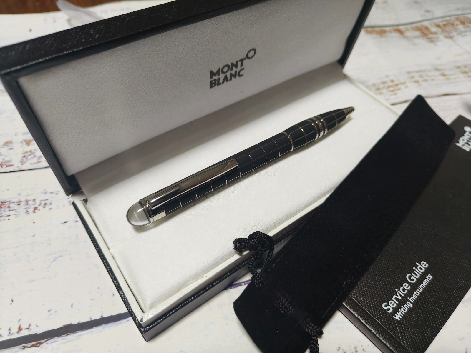 New Montblanc Starwalker Black Mystery Line Ballpoint Pen Black Resin 164