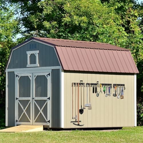 Metal Garage Tool Organizer Wall Mount Garden Tool Organizer With 4 Pack