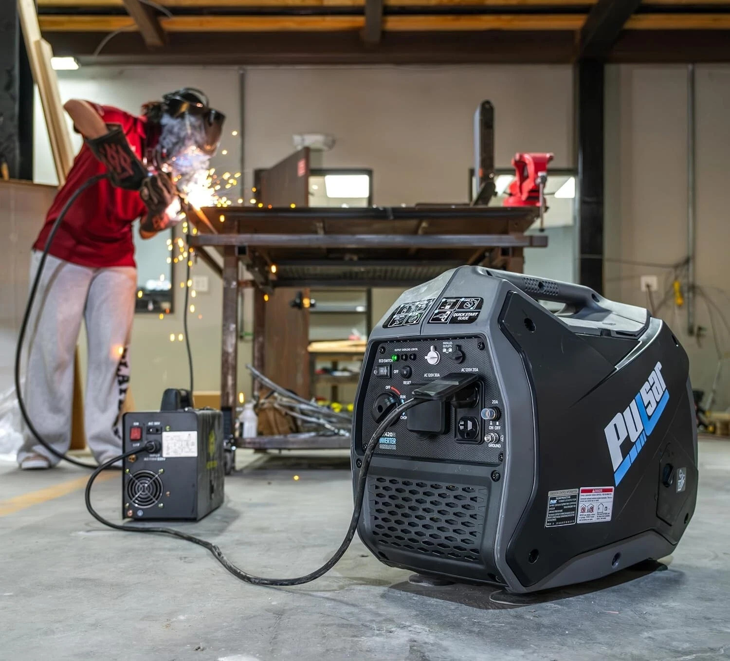 Pulsar 4200W Quiet Portable Gas Inverter Generator RV & Home Backup Ready GX420N