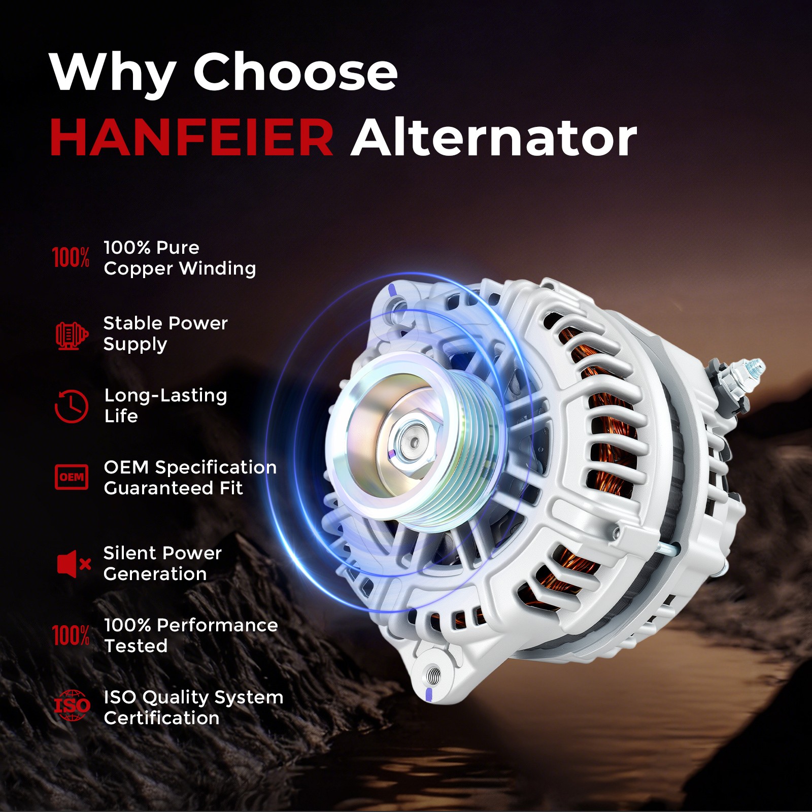 11120 Alternator For 2004-2007 Nissan Titan Armada SE LE Base INFINITI QX56 5.6L