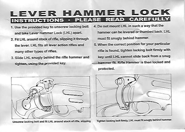 Dac LHL096B Lever Hammer Gun Lock, Locks Hammer and Lever -- Great Gift