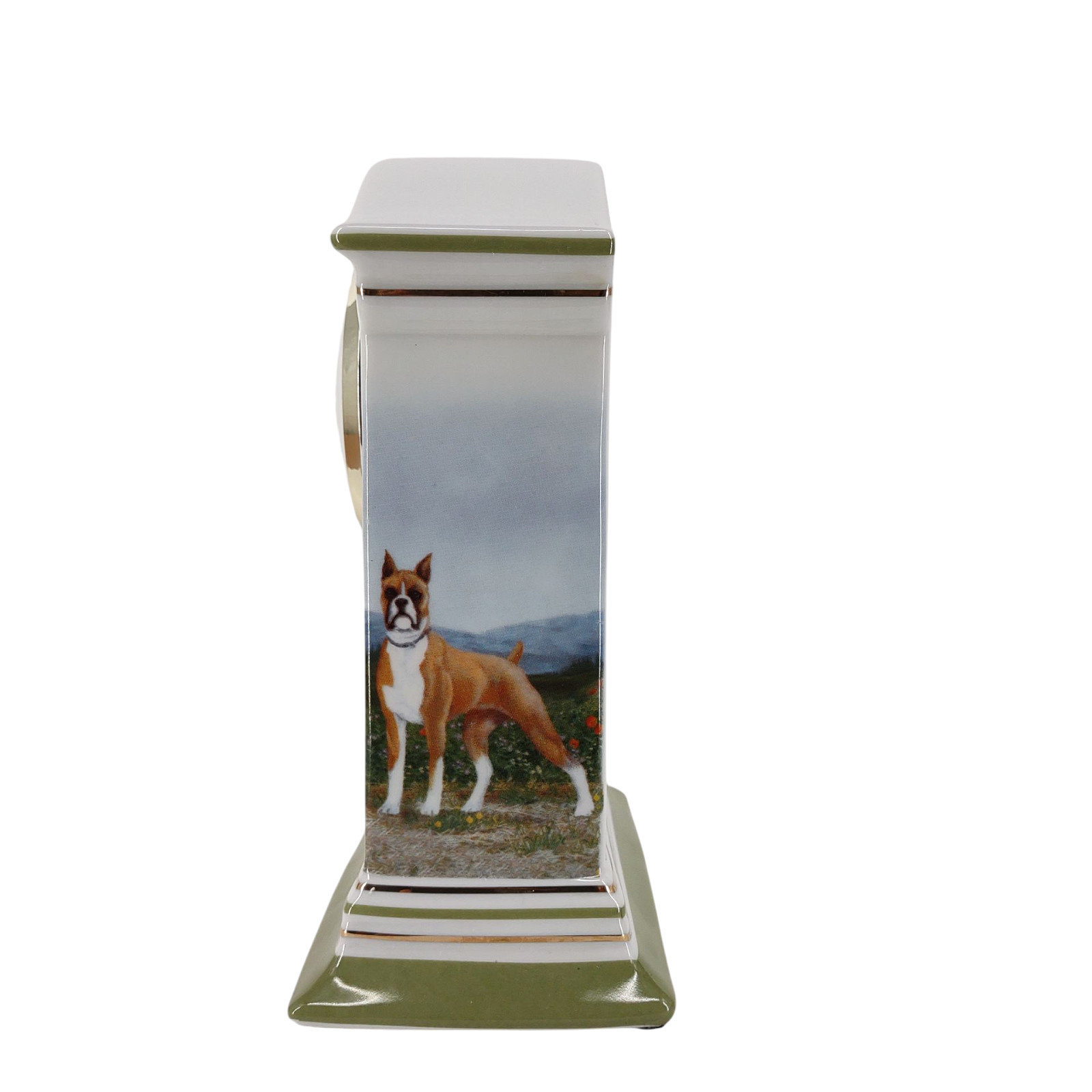 Rare Vintage Danbury Mint The Boxer Porcelain Desk Clock / Works