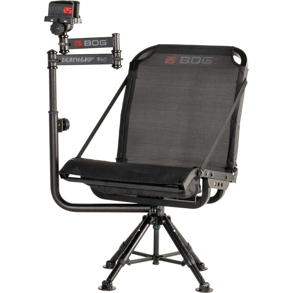 BOG Deathgrip 360 Degree Chair with Arm & Deathgrip Clamping Head Black Aluminum