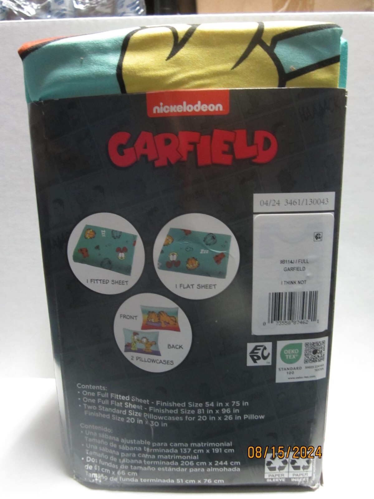 Nickelodeon Garfield 4-Piece "I Think Not" Full Sheet Set