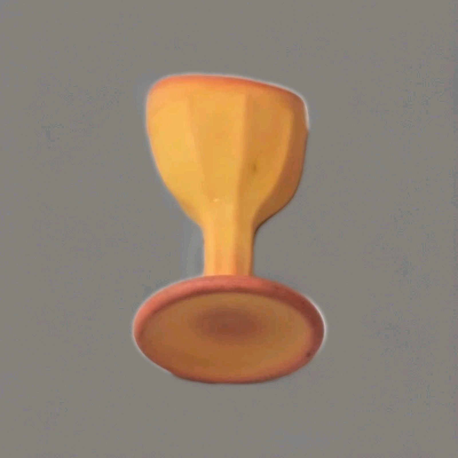 VINTAGE UV REACTIVE SLAG Glass ORANGE SWIRL Ribbed Design Eye Wash Cup by ROSSO